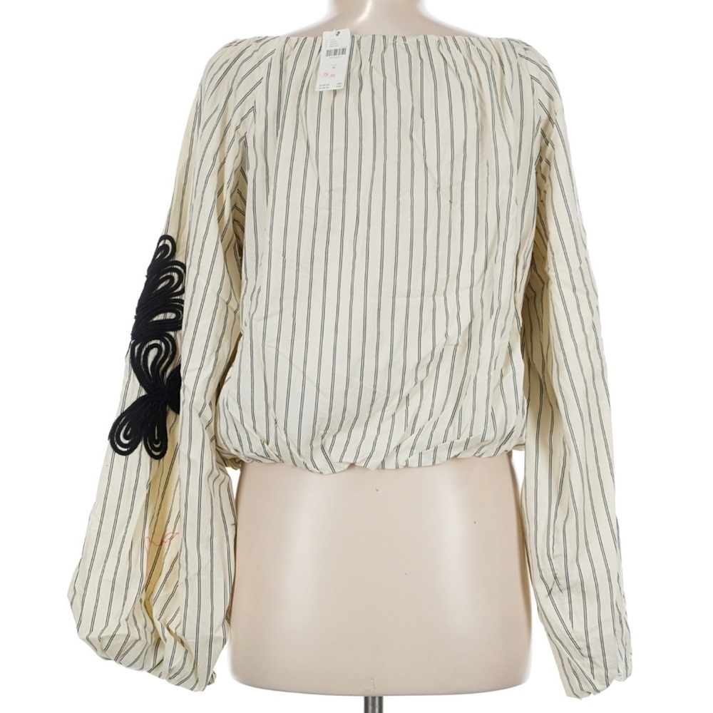 Anthropologie Off-the-Shoulder Bubble-Hem Top NEW Women’s Medium - Picture 3 of 5
